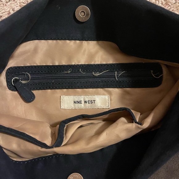 Nine West Striped Suede Shoulder Bag - Picture 5 of 5